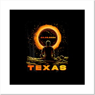 Total Solar Eclipse 2024 Texas Posters and Art